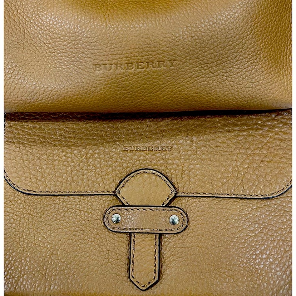 Burberry Ashby Grainy Leather Hobo Handbag + Wristlet - Picture 4 of 10